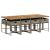 Set mobilier grădină cu perne, 9 piese, gri, poliratan GartenMobel Dekor
