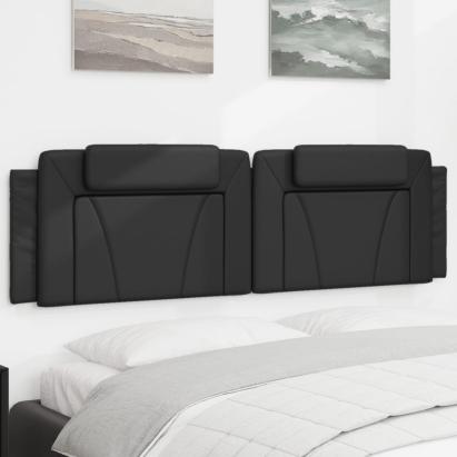 Pernă pentru tăblie pat, negru, 180 cm, piele artificială GartenMobel Dekor