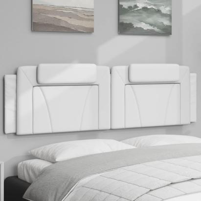 Pernă pentru tăblie pat, alb, 180 cm, piele artificială GartenMobel Dekor