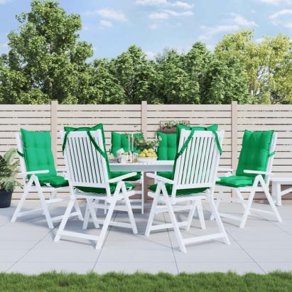 Perne scaun cu spătar înalt, 6 buc, verde, țesătură Oxford GartenMobel Dekor