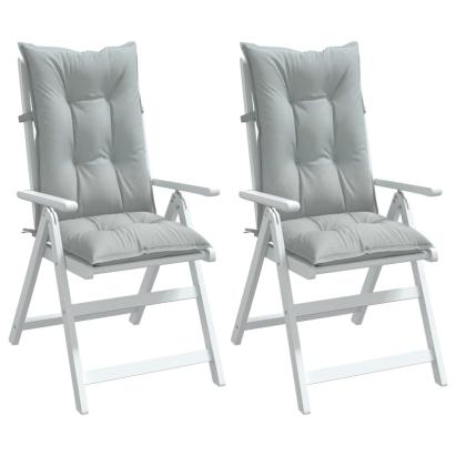 Perne scaun cu spătar înalt 2 buc. melanj gri 120x50x7cm textil GartenMobel Dekor