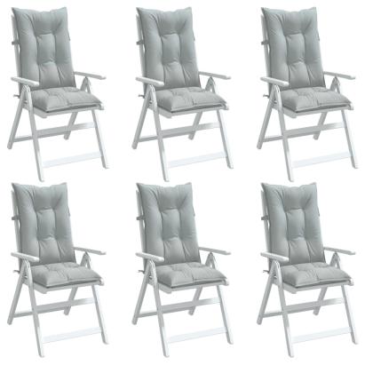 Perne scaun cu spătar înalt 6 buc. melanj gri 120x50x7cm textil GartenMobel Dekor