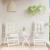 Perne scaun spătar înalt, 2 buc. melanj crem 120x50x7 cm textil GartenMobel Dekor