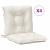 Perne scaun cu spătar scund 4buc. melanj crem 100x50x7cm textil GartenMobel Dekor