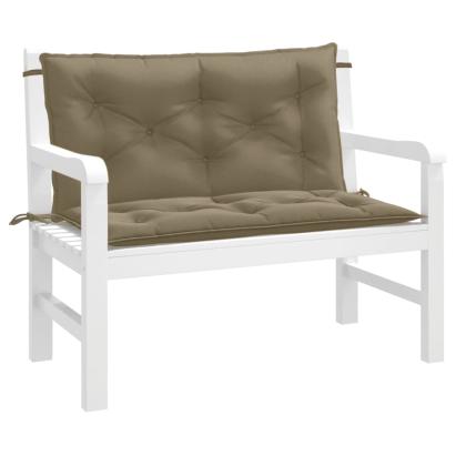 Pernă bancă de grădină 2buc melanj gri taupe 100x50x7 cm textil GartenMobel Dekor