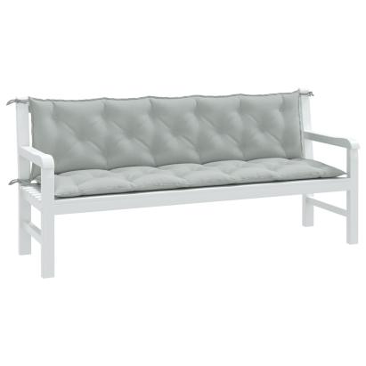 Pernă bancă de grădină 2db melanj gri deschis 180x50x7cm textil GartenMobel Dekor