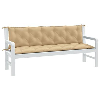 Pernă bancă de grădină, 2 buc. melanj bej, 180x50x7 cm, textil GartenMobel Dekor