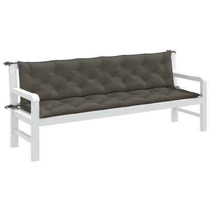 Pernă bancă de grădină 2buc melanj gri închis 200x50x7cm textil GartenMobel Dekor