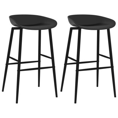 Scaune de bar, 2 buc, negru GartenMobel Dekor