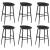 Set mobilier de bar, 7 piese, negru GartenMobel Dekor