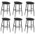 Set mobilier de bar, 7 piese, negru GartenMobel Dekor