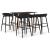 Set mobilier de bar, 7 piese, negru GartenMobel Dekor