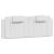 Cadru de pat cu lumini LED, alb, 140x190 cm, piele ecologică GartenMobel Dekor