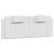 Cadru de pat cu lumini LED, alb, 140x200 cm, piele ecologică GartenMobel Dekor