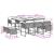 Set mobilier de grădină cu perne 11 piese gri deschis poliratan GartenMobel Dekor