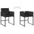 Set mobilier de exterior cu perne, 11 piese, negru, poliratan GartenMobel Dekor