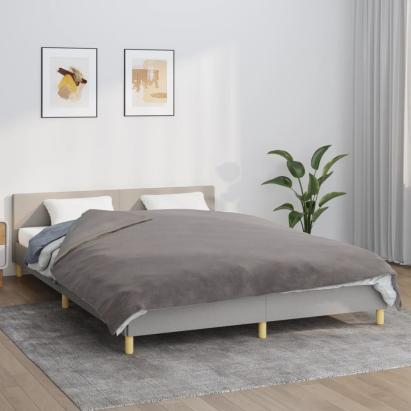Pătură grea cu husă, gri, 200x200 cm, 13 kg, textil GartenMobel Dekor
