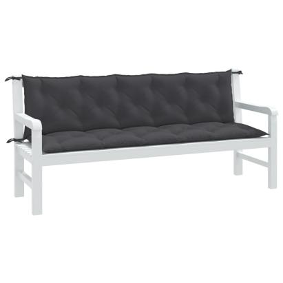 Pernă bancă de grădină 2 buc melanj antracit 180x50x7 cm textil GartenMobel Dekor
