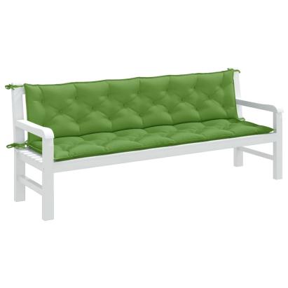 Pernă bancă de grădină, 2 buc. melanj verde, 200x50x7 cm textil GartenMobel Dekor