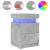Noptiere cu lumini LED, 2 buc., gri beton, 35x39x55 cm GartenMobel Dekor