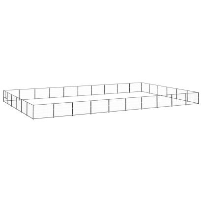 Padoc pentru câini, negru, 60 m², oțel GartenMobel Dekor