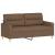 Set de canapele cu perne, 2 piese, maro, textil GartenMobel Dekor