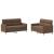 Set de canapele cu perne, 2 piese, maro, textil GartenMobel Dekor
