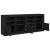 Servantă cu lumini LED, negru, 164x37x67 cm GartenMobel Dekor