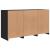 Servantă cu lumini LED, negru, 123x37x67 cm GartenMobel Dekor