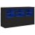 Servantă cu lumini LED, negru, 123x37x67 cm GartenMobel Dekor