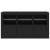 Servantă cu lumini LED, negru, 123x37x67 cm GartenMobel Dekor