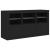 Servantă cu lumini LED, negru, 123x37x67 cm GartenMobel Dekor