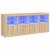 Servantă cu lumini LED, stejar sonoma, 163x37x67 cm GartenMobel Dekor