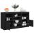 Servantă cu lumini LED, negru, 123x37x67 cm GartenMobel Dekor