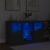 Servantă cu lumini LED, negru, 123x37x67 cm GartenMobel Dekor