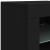 Servantă cu lumini LED, negru, 142,5x37x67 cm GartenMobel Dekor