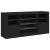 Servantă cu lumini LED, negru, 142,5x37x67 cm GartenMobel Dekor