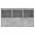 Servantă cu lumini LED, gri beton, 181,5x37x100 cm GartenMobel Dekor