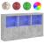 Servantă cu lumini LED, gri beton, 181,5x37x100 cm GartenMobel Dekor