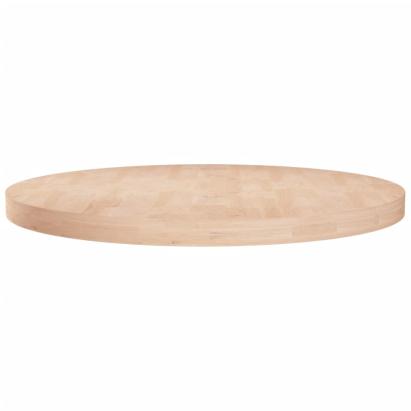 Blat de masă rotund, Ø80x4 cm, lemn masiv stejar netratat GartenMobel Dekor