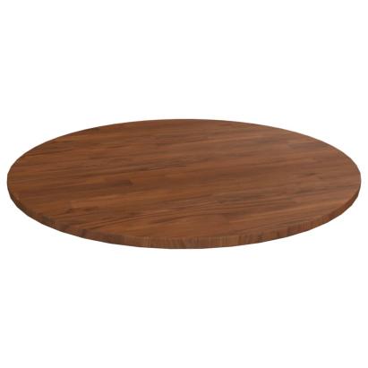 Blat de masă rotund maro închis Ø80x1,5 cm lemn stejar tratat GartenMobel Dekor