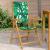 Scaune grădină 2 buc., model frunze, lemn masiv acacia textil GartenMobel Dekor