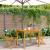 Scaune bistro 2 buc., model frunze, lemn masiv acacia textil GartenMobel Dekor