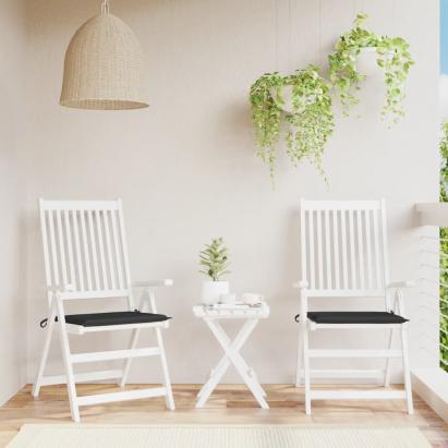Perne scaune grădină 2 buc. negru 50x50x3 cm țesătură Oxford GartenMobel Dekor