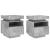 Noptiere cu lumini LED, 2 buc., gri beton, 40x39x48,5 cm GartenMobel Dekor