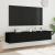 Comode TV de perete cu lumini LED, 2 buc., negru, 80x35x31 cm GartenMobel Dekor