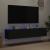 Comode TV de perete cu lumini LED, 2 buc., negru, 80x35x31 cm GartenMobel Dekor