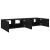 Comode TV de perete cu lumini LED, 2 buc., negru, 80x35x31 cm GartenMobel Dekor
