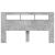 Tăblie de pat cu LED, gri beton, 180x18,5x103,5 cm, lemn GartenMobel Dekor