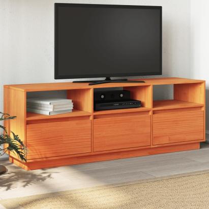 Dulap TV, maro ceruit, 140x37x50 cm, lemn masiv de pin GartenMobel Dekor